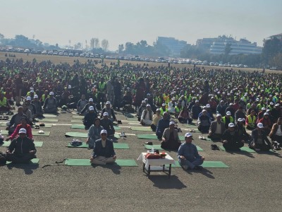  विश्व ध्यान दिवसको अवसरमा काठमाण्डौंको टुडिखेलमा ध्यान अभ्यास(फोटोसहित) 